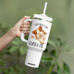 I Just Really Like Guinea Pigs Tumbler With Handle Funny Cavy Lover TS12 Print Your Wear