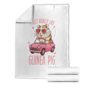 I Just Really Like Guinea Pigs Throw Blanket Pet Lover Gift For Girl TS12 Black Print Your Wear
