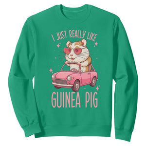 I Just Really Like Guinea Pigs Sweatshirt Pet Lover Gift For Girl TS12 Irish Green Print Your Wear