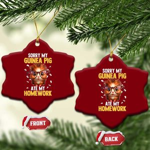Funny My Guinea Pig Ate My Homework Ceramic Ornament Gift For Rodent Lovers TS12 Print Your Wear