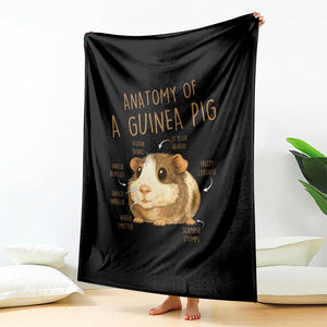 Anatomy Of A Guinea Pig Throw Blanket Funny Cavy Lover Animal Anatomy Gift TS12 Print Your Wear