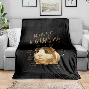 Anatomy Of A Guinea Pig Throw Blanket Funny Cavy Lover Animal Anatomy Gift TS12 Print Your Wear