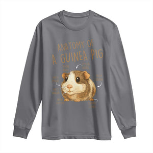 Anatomy Of A Guinea Pig Long Sleeve Shirt Funny Cavy Lover Animal Anatomy Gift TS12 Charcoal Print Your Wear