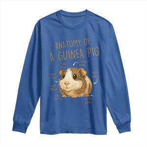 Anatomy Of A Guinea Pig Long Sleeve Shirt Funny Cavy Lover Animal Anatomy Gift TS12 Royal Blue Print Your Wear