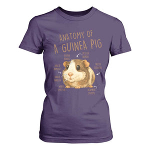 Anatomy Of A Guinea Pig T Shirt For Women Funny Cavy Lover Animal Anatomy Gift TS12 Purple Print Your Wear