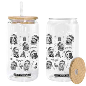 Christmas Guinea Pigs Glass Can Funny Cavy Lover Holiday Gift TS12 Print Your Wear