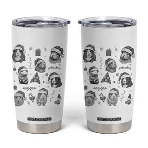 Christmas Guinea Pigs Tumbler Cup Funny Cavy Lover Holiday Gift TS12 White Print Your Wear