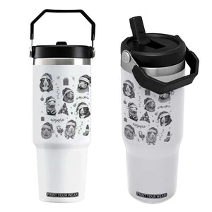 Christmas Guinea Pigs Flip Straw Tumbler Funny Cavy Lover Holiday Gift TS12 One Size: 30 oz White Print Your Wear