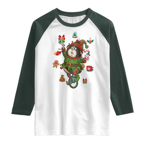 Guinea Pig Master Juggler Raglan Shirt Funny Christmas Cavy Lover Gift TS12 White Dark Forest Green Print Your Wear