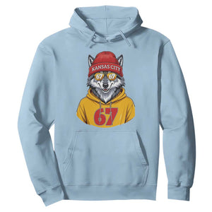 Six Seven Meme Wolf Football Fan Hoodie Gen Alpha Slang Gift TS12 Light Blue Print Your Wear