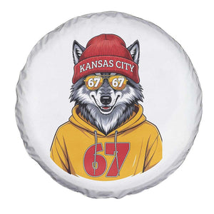 Six Seven Meme Wolf Football Fan Spare Tire Cover Gen Alpha Slang Gift TS12 Print Your Wear