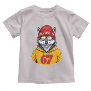 Six Seven Meme Wolf Football Fan Toddler T Shirt Gen Alpha Slang Gift TS12 Ice Gray Print Your Wear