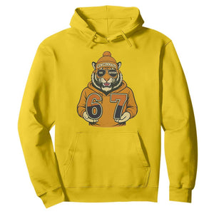 Six Seven Meme Tiger Football Fan Hoodie Gen Alpha Slang Gift TS12 Daisy Print Your Wear