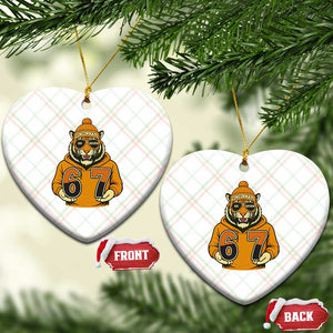 Six Seven Meme Tiger Football Fan Ceramic Ornament Gen Alpha Slang Gift TS12 Print Your Wear