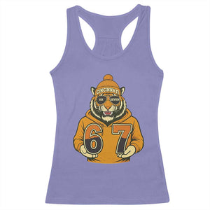 Six Seven Meme Tiger Football Fan Racerback Tank Top Gen Alpha Slang Gift TS12 Violet Print Your Wear