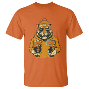 Six Seven Meme Tiger Football Fan T Shirt Gen Alpha Slang Gift TS12 Orange Print Your Wear