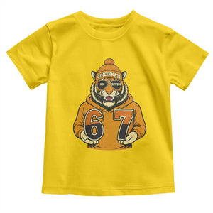 Six Seven Meme Tiger Football Fan Toddler T Shirt Gen Alpha Slang Gift TS12 Daisy Print Your Wear