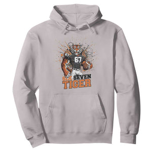 Six Seven Meme Tiger Football Hoodie Funny Gen Z Alpha Gift TS12 Ice Gray Print Your Wear