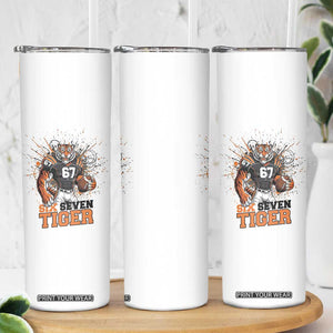 Six Seven Meme Tiger Football Skinny Tumbler Funny Gen Z Alpha Gift TS12 Print Your Wear
