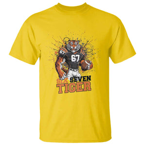 Six Seven Meme Tiger Football T Shirt Funny Gen Z Alpha Gift TS12 Daisy Print Your Wear