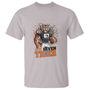 Six Seven Meme Tiger Football T Shirt Funny Gen Z Alpha Gift TS12 Ice Gray Print Your Wear