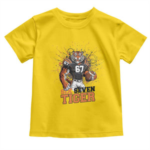 Six Seven Meme Tiger Football Toddler T Shirt Funny Gen Z Alpha Gift TS12 Daisy Print Your Wear
