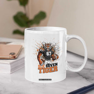 Six Seven Meme Tiger Football Coffee Mug Funny Gen Z Alpha Gift TS12 Print Your Wear