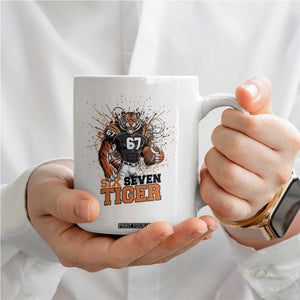 Six Seven Meme Tiger Football Coffee Mug Funny Gen Z Alpha Gift TS12 Print Your Wear