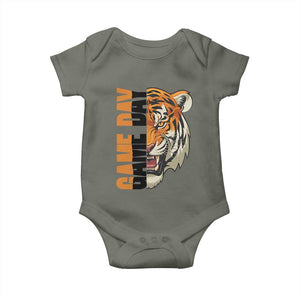 Tiger Football Lover Baby Onesie Game Day Fan Lifestyle TS12 Military Green Print Your Wear
