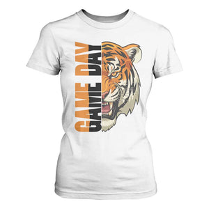 Tiger Football Lover T Shirt For Women Game Day Fan Lifestyle TS12 White Print Your Wear