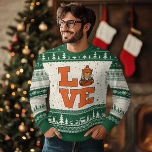 Midwest Tiger Football Pride Ugly Christmas Sweater Funny Sport Lover Gift TS12 Beige Green Print Your Wear