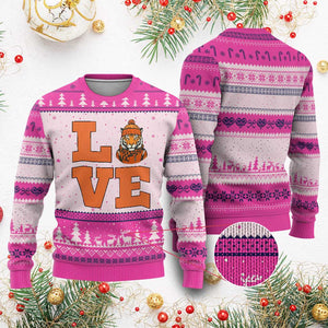 Midwest Tiger Football Pride Ugly Christmas Sweater Funny Sport Lover Gift TS12 Hot Pink Print Your Wear