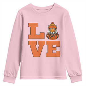 Midwest Tiger Football Pride Youth Sweatshirt Funny Sport Lover Gift TS12 Light Pink Print Your Wear