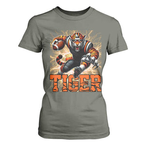 Lightning Tiger Lover T Shirt For Women Sport Lover Gift TS12 Military Green Print Your Wear