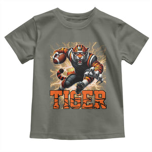 Lightning Tiger Lover Toddler T Shirt Sport Lover Gift TS12 Military Green Print Your Wear