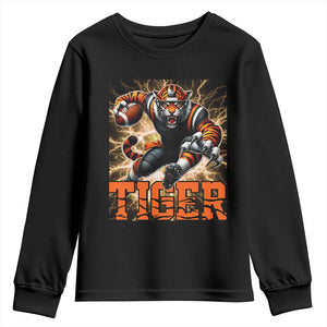 Lightning Tiger Lover Youth Sweatshirt Sport Lover Gift TS12 Black Print Your Wear