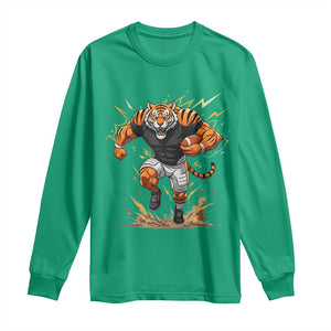 Tiger Football Lover Long Sleeve Shirt Midwest Game Day Lifestyle TS12 Irish Green Print Your Wear