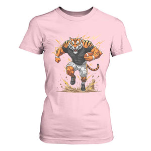 Tiger Football Lover T Shirt For Women Midwest Game Day Lifestyle TS12 Light Pink Print Your Wear