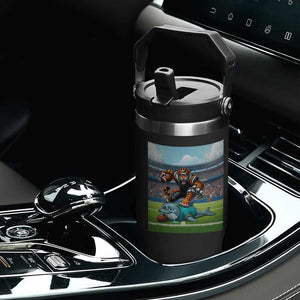 Funny Tiger Dominates Dolphin Flip Straw Tumbler FB Rivalry Gift TS12 Print Your Wear
