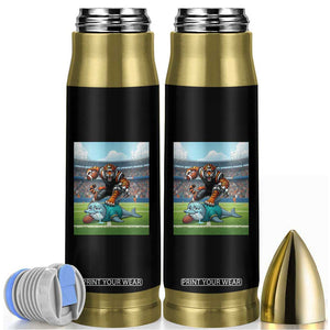Funny Tiger Dominates Dolphin Bullet Tumbler FB Rivalry Gift TS12 Black Print Your Wear