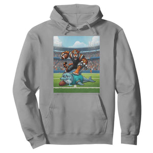 Funny Tiger Dominates Dolphin Hoodie FB Rivalry Gift TS12 Sport Gray Print Your Wear