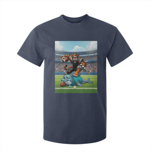 Funny Tiger Dominates Dolphin T Shirt For Kid FB Rivalry Gift TS12 Navy Print Your Wear