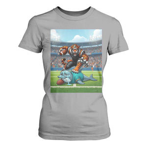 Funny Tiger Dominates Dolphin T Shirt For Women FB Rivalry Gift TS12 Sport Gray Print Your Wear