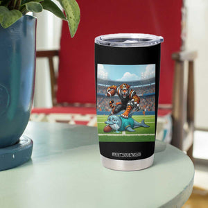 Funny Tiger Dominates Dolphin Tumbler Cup FB Rivalry Gift TS12 Print Your Wear