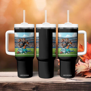 Funny Tiger Dominates Dolphin Tumbler With Handle FB Rivalry Gift TS12 Print Your Wear