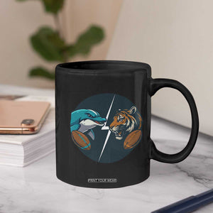 Funny Tiger Vs Dolphin Rivalry Coffee Mug Gift For FB Hardcore Fan TS12 Print Your Wear