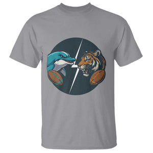 Funny Tiger Vs Dolphin Rivalry T Shirt Gift For FB Hardcore Fan TS12 Sport Gray Print Your Wear