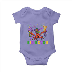 Funny 67 Crawfish Mardi Gras Baby Onesie Six Seven Meme TS12 Violet Print Your Wear
