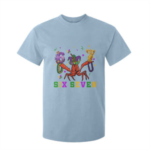 Funny 67 Crawfish Mardi Gras T Shirt For Kid Six Seven Meme TS12 Light Blue Print Your Wear