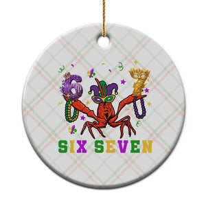 Funny 67 Crawfish Mardi Gras Ceramic Ornament Six Seven Meme TS12 1pc Christmas Plaid Print Your Wear